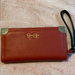 Burgundy wristlet